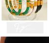 Retro Bamboo Enamel Stainless Steel Open Bangle - Women's European & American Luxury Jewelry