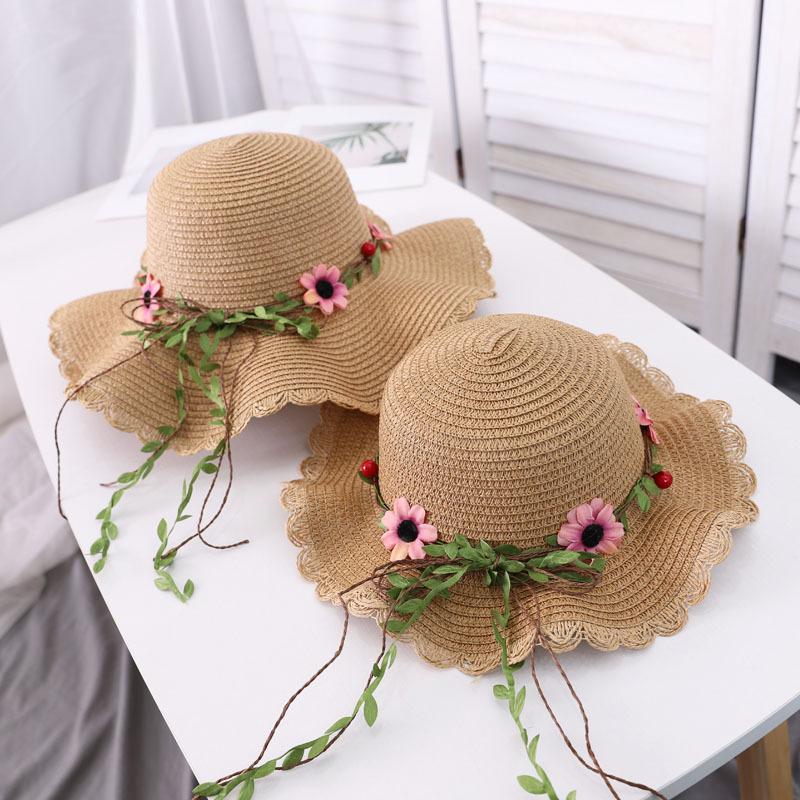 Dayan Flower Wreath Grass Hat Sun Protection and Sun Shading Hat Women Summer Travel Beach Cool Hat Wave Hat