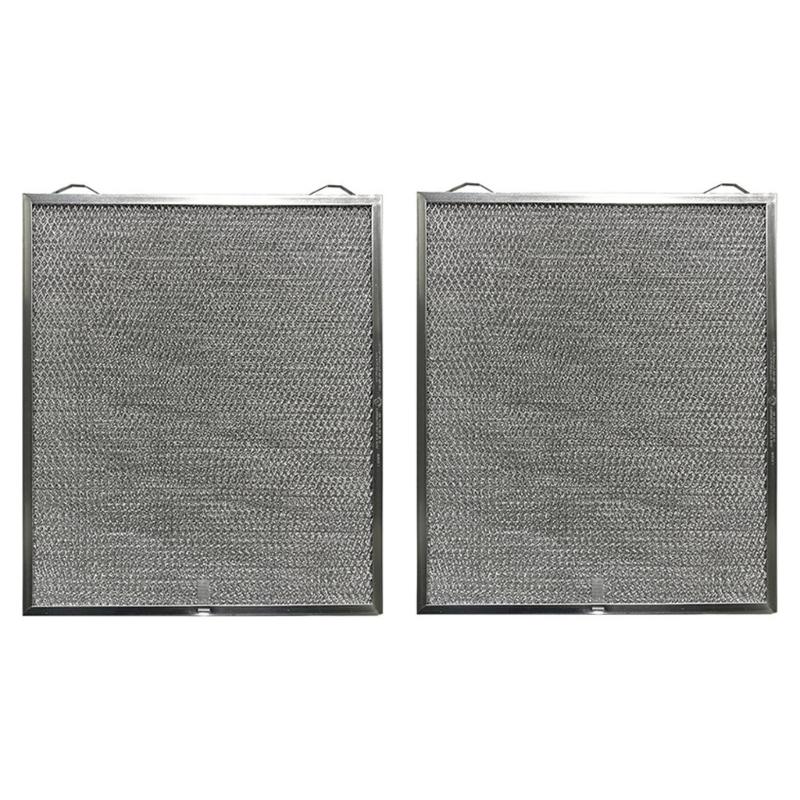 S99010436 Range Hood Filter Replacement, 2 Pack Washable Aluminum Screen Grease Filters for Household Kitchen Hood Upkeep and Daily Care