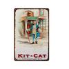 Vintage KitCat Tin Sign  Retro Metal Wall Art Decor for Bar Club Man Cave  Perfect Wall Poster Plaque for Home Decoration
