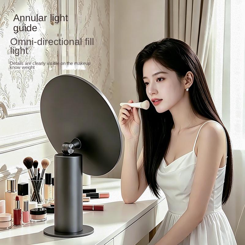 LED Vanity Mirror with Light, Tabletop Makeup Mirror, Portable Folding Beauty Mirror, High-Definition Large Mirror