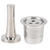 Stainless Steel Coffee Capsule Fit for CFP201 CFP301 Dual Brew Pro 3 Hole Refillable Coffee Pod with Hammer Brush Spoon