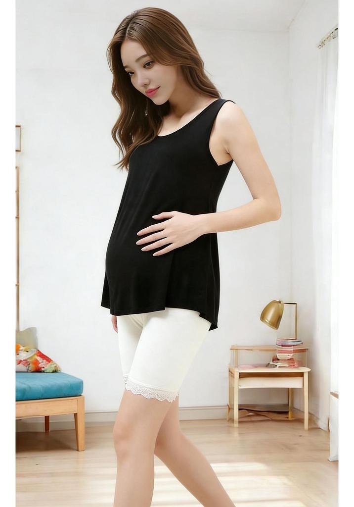 Maternity Celebrity Style Solid Color Camisole: Loose, Multi-Color, Belly-Covering, Non-Revealing Inner Vest for Pregnant Mothers.