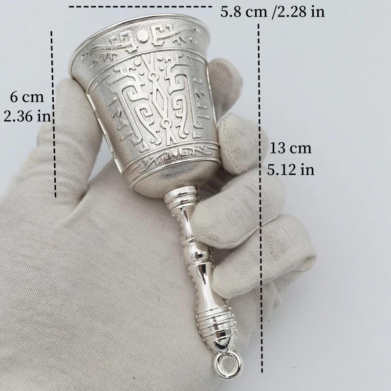 Antique Copper Hand Bell Call Bell Ring Early Education Reminder Restaurant Order Food Bell Old Man Design Kitchen Accessories