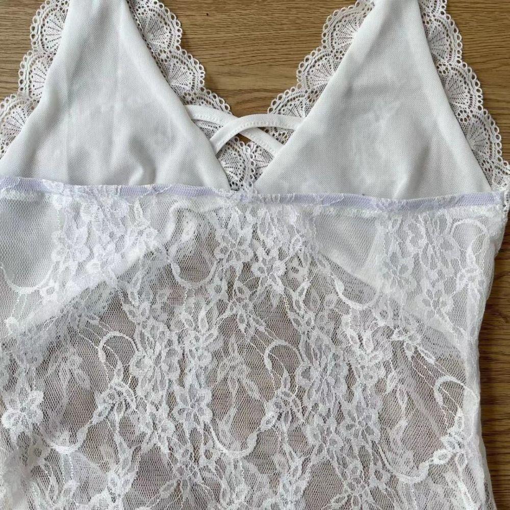 V-neck Lace-up Short Skirts Transparent Dresses Women Fashion Lace Halter Dress For Girls