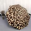 Folding Umbrella Leopard Print Umbrella with Beige and Brown Pattern Creative Portable Folding Umbrella, Suitable Holiday Gift