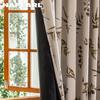 1PC NAPEARL 100% Blackout Curtains  American Countryside Style Plant Printed Curtains for Bedroom Living Room Balcony Window for Home Decor