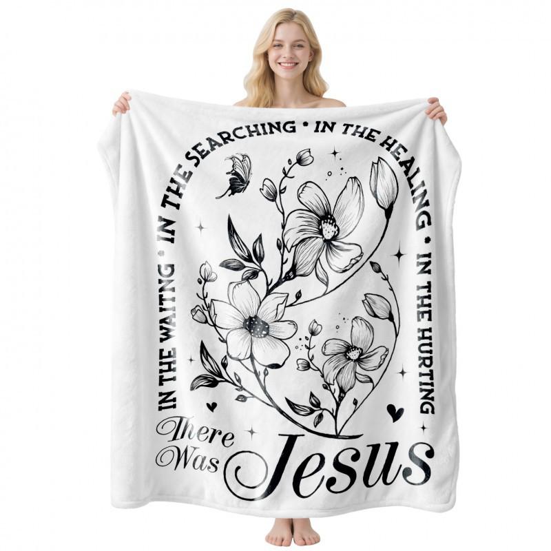 Soft Fleece Blanket With Customizable Gift Text Print Sofa Nap Or Air Conditioning Use