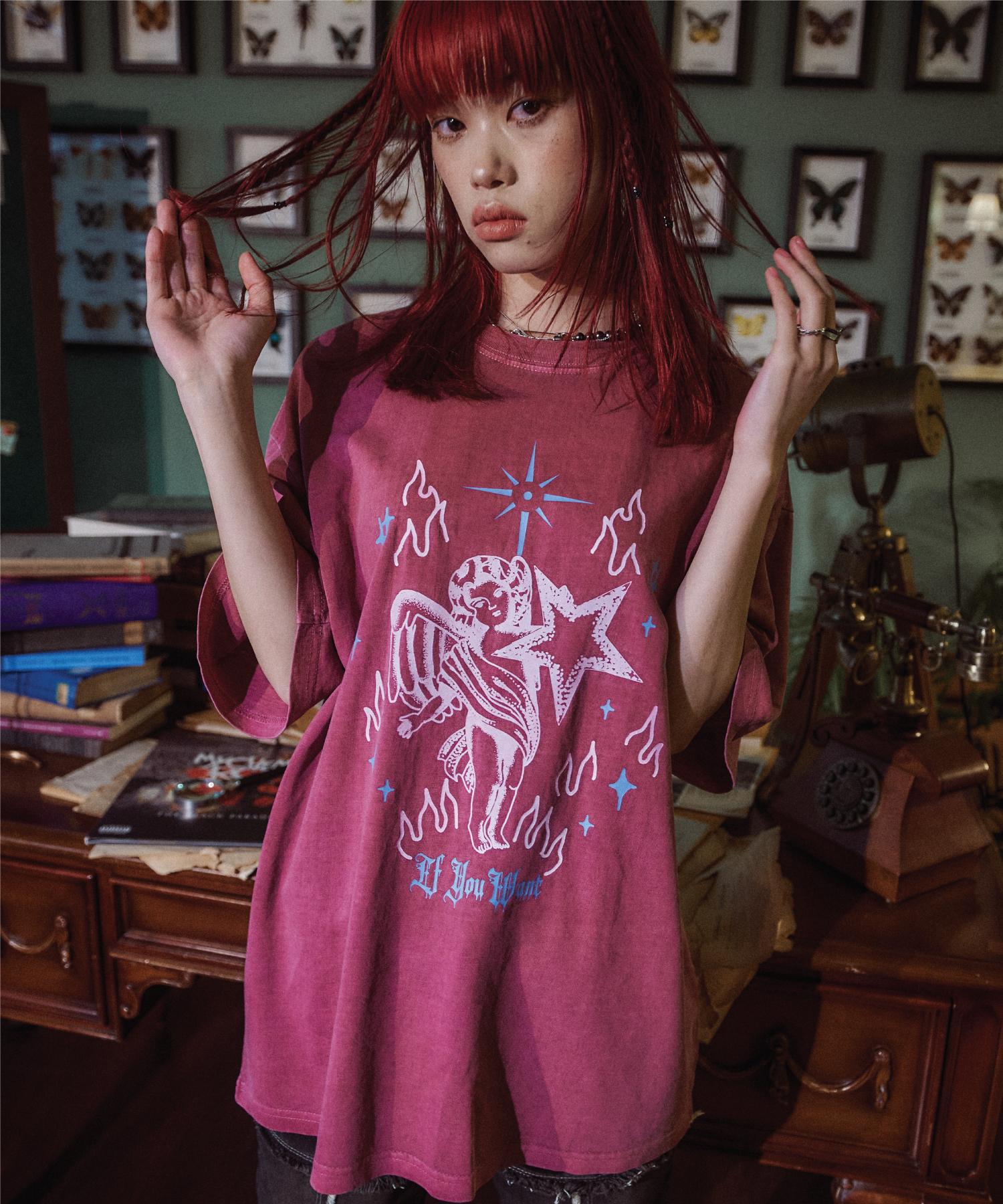 If You Want Burning Star Pigment Tee Dusty Pink Dusty Pink/M