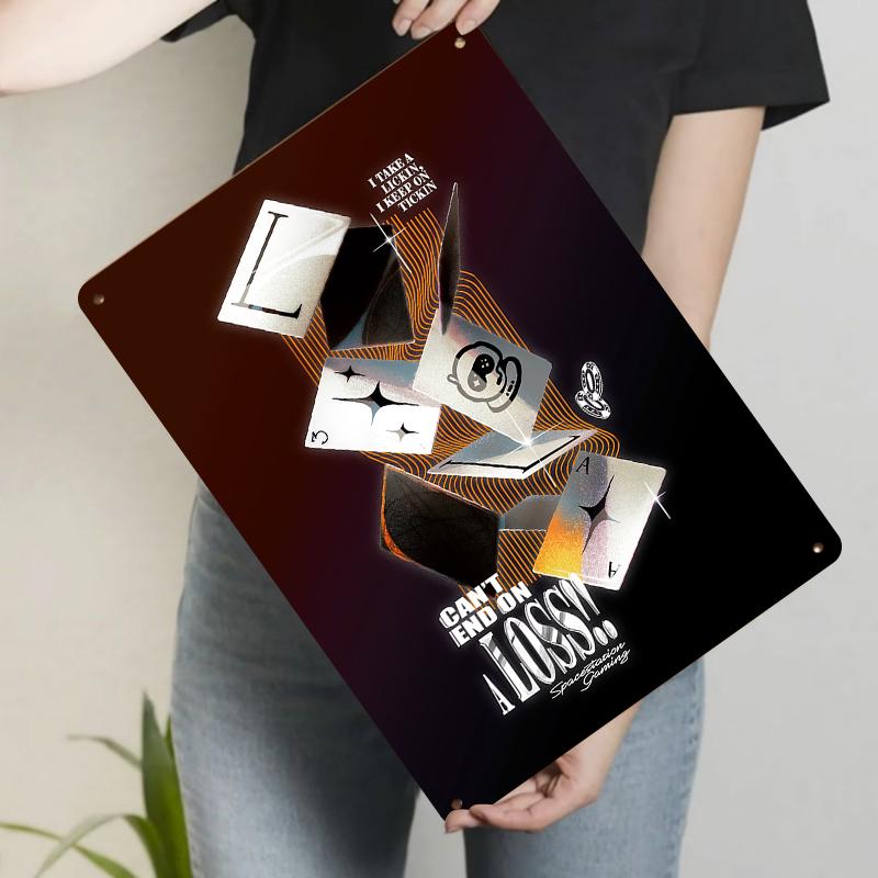 

Creative Poker Metal Wall Art Astronaut Design Home Decor 20x30cm（7.8x11.8inch）