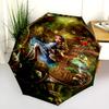 Fantasy Wonderland Escape Folding Umbrella 8 Paraphenoid Bones Umbrella Printing Three Folds Gift