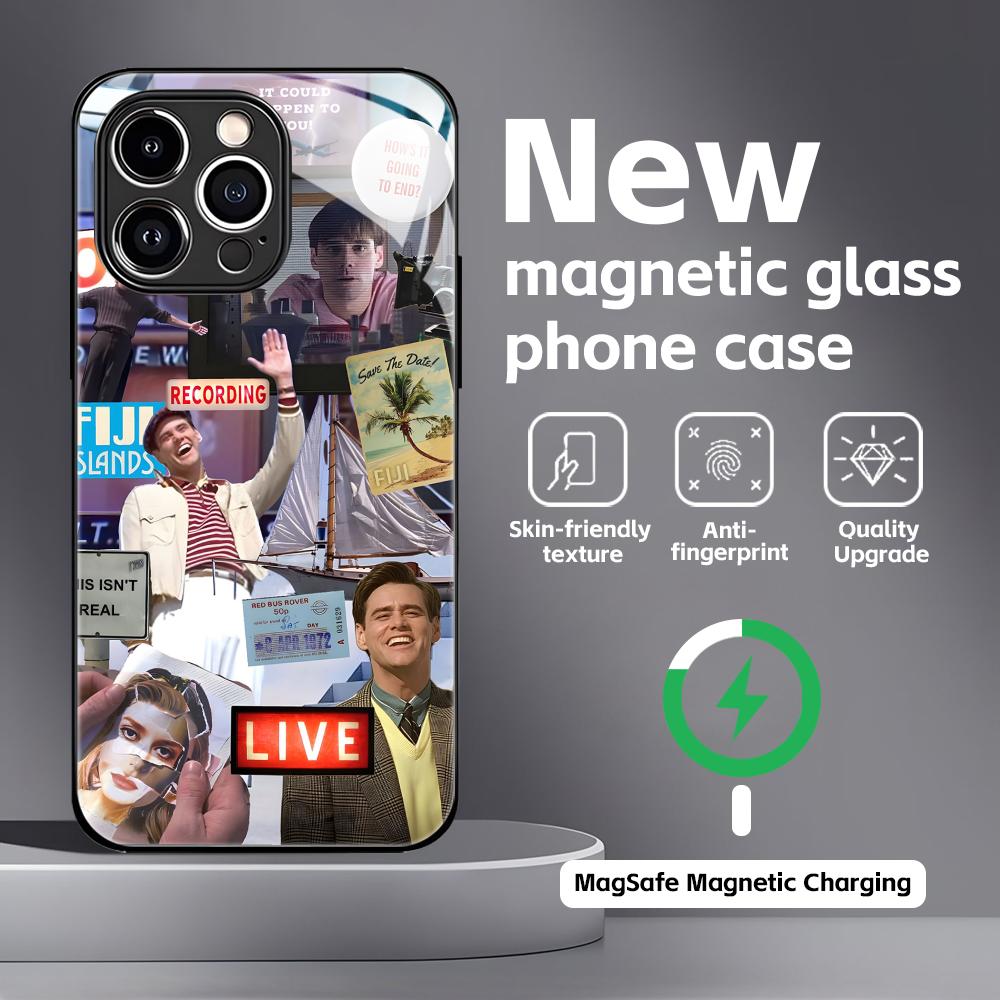 Classic movies The Truman Show Phone Case For iPhone17 16 15 14 13 12 11 X XR XS 8 Plus Mini Pro Max Glass Magnetic Case
