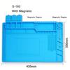 S-160 ESD Silicone Soldering Mat Magnetic Heat Insulation Working Platform Pad PC Phone Maintenance Parts Convenient Placement