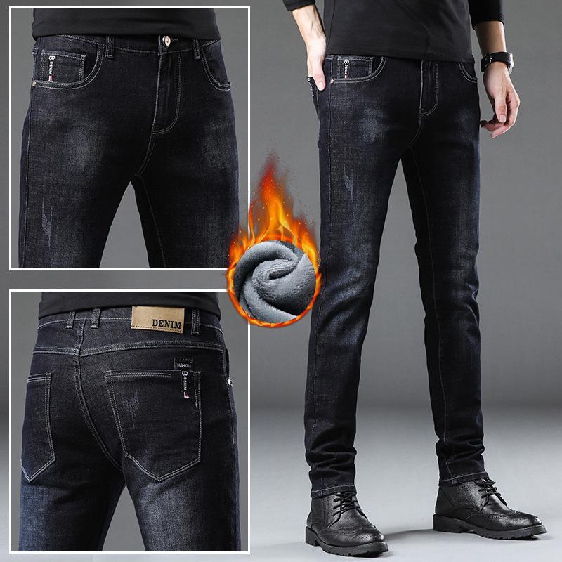 Pánské Džíny High Street Jaro a Podzim Pánské Kalhoty Ležérní Pánské Modely Tide Black Stretch Chlapci Jarní Kalhoty Malé Nohavice Podzim