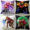 Classic Game Metroid Cushion Cover Soft  EasyWash Pillow Case  Versatile for Couch Bed Travel and Office