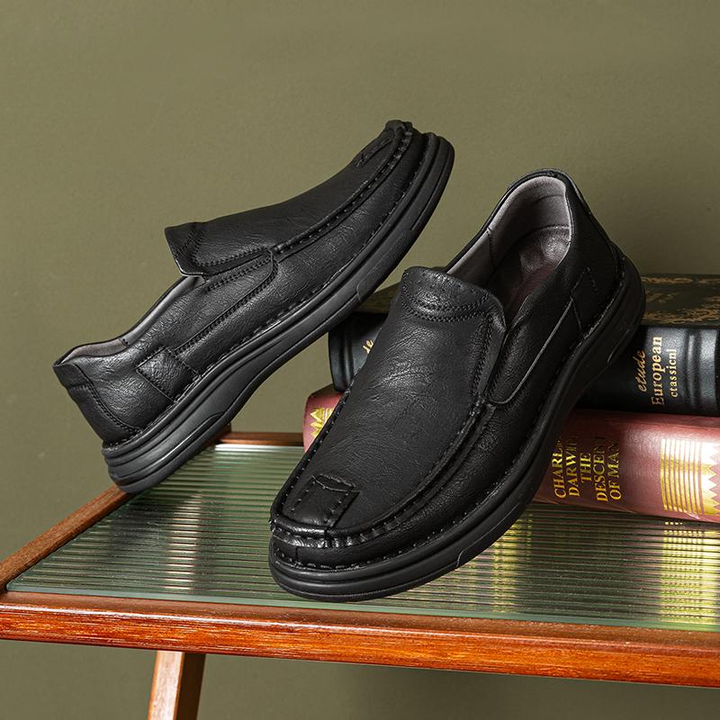 Fashion Genuine Leather Men Casual Shoe Breathable Loafers Sneakers Fashion Comfortable Slip on Flats Handmade Leisure Man Driving Shoes
