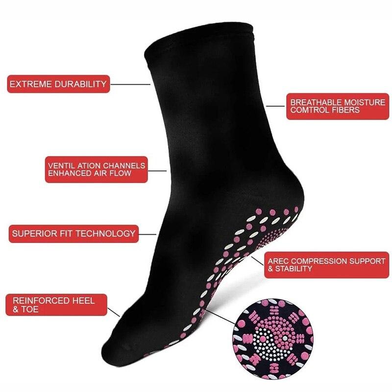 Unisex Self Heated Health Care Warm Socks Tourmaline Magnetic Therapy Foot Sox Massager Pain Relief Pression Sports Thermal Sock