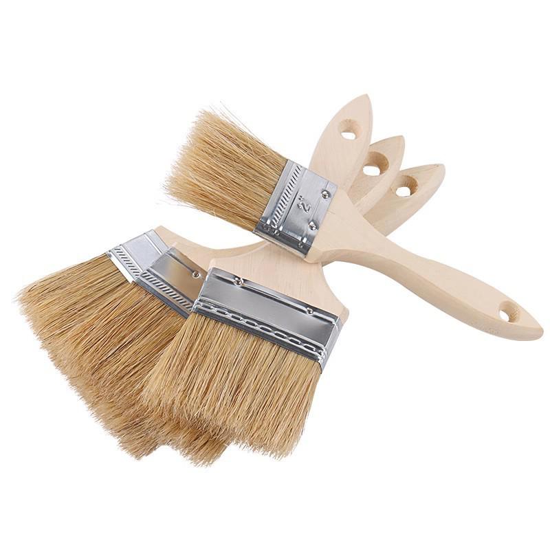 High-Grade Heat-Resistant Hog Bristle Brush with Long Wooden Handle for Industrial Cleaning