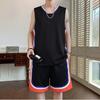 11043 Men's Ice Silk Basketball Vest & Shorts Set, Quick-Dry & Sleeveless, Loose Fit for Summer 2026 Training