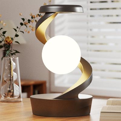 Table créative, lampe flottante rotative, chargeur sans fil 15 W, chargeur sans fil pour téléphone portable, veilleuse d'ambiance RVB
