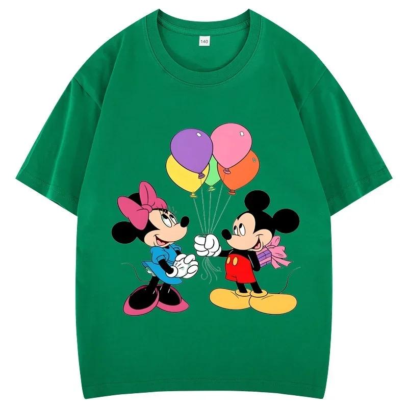 Clothing Summer 2025 Mickey Minnie Mouse Short Sleeve T-shirts Girls Funny Fashion Streetwear Shirt Unisex