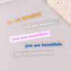 Car Stickers You Are Beautiful Interior Decoration Rear View Mirror Stickers Creative Sport Pvc Vinyl Decals