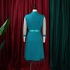 Large Size Women's Fashion Spring Autumn V Neck Mesh Dress Ladies One Piece Polka Dot Slit Dress
