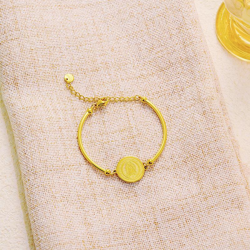 

Stainless Steel Religious Totem Adjustable Bracelet - Luxury & Versatile Hand Jewelry