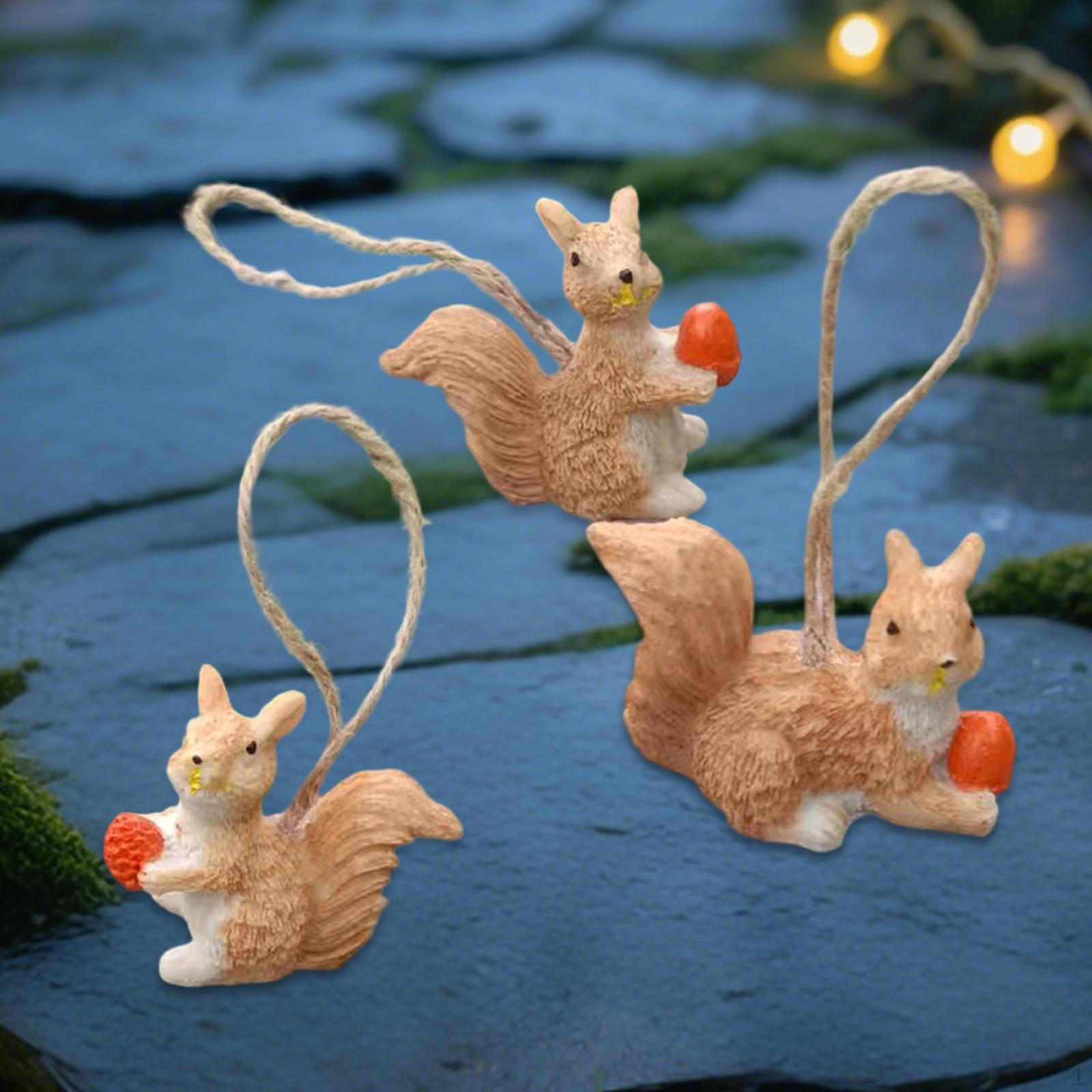 

3 шт. Подвесные фигурки белок Уличные украшения Погодоустойчивые обниматели деревьев Скульптуры животных для