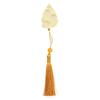 5 Pcs Chinese Style Bookmarks Page Markers Reading Bookmarkers Leaf Shape Bookmarks Metal Bookmarks with Tassels