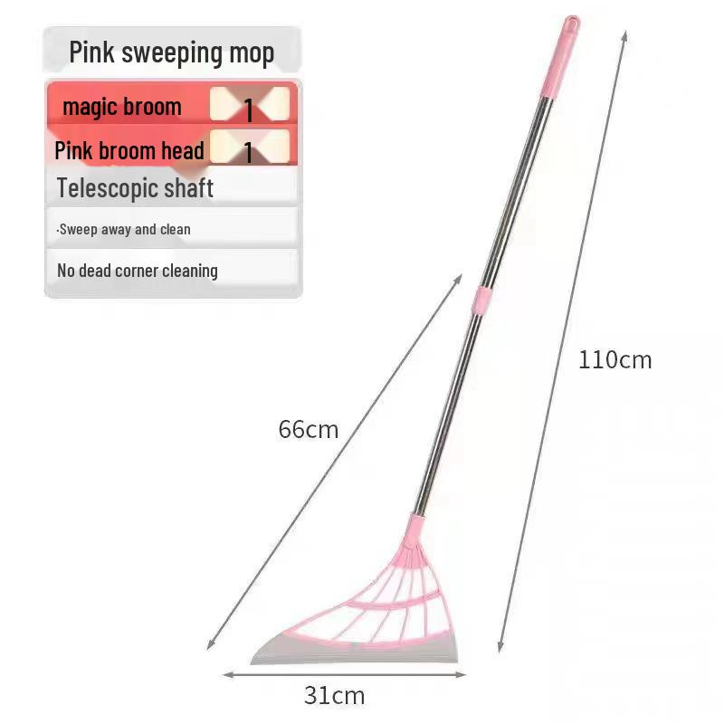 Silicone Broom Set for Bathroom: Wet & Dry Magic Squeegee