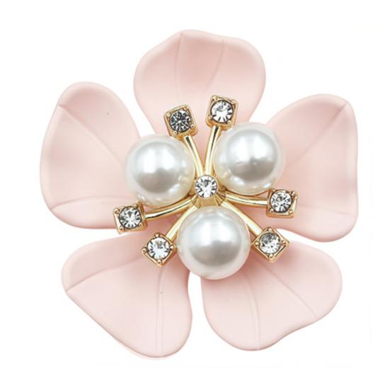 Spinki do mankietów Kamienie stras Imitacja pereł Kształt kwiatka z pręcikami Pokrowce na guziki Montaż na klips Błyszczące ozdobne klipsy do guzików DIY Ubrania