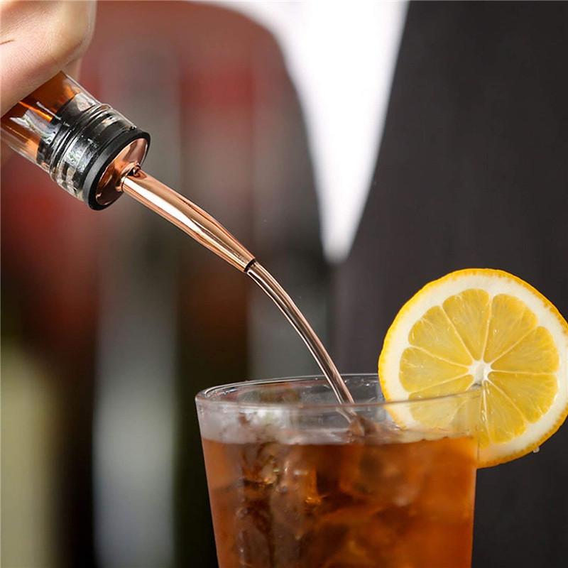 Stainless Steel Wine Pourer Stopper Alcohol Liquor Spouts Bottle Dispenser Wine Bottle Stopper with Cap Wine Accessories