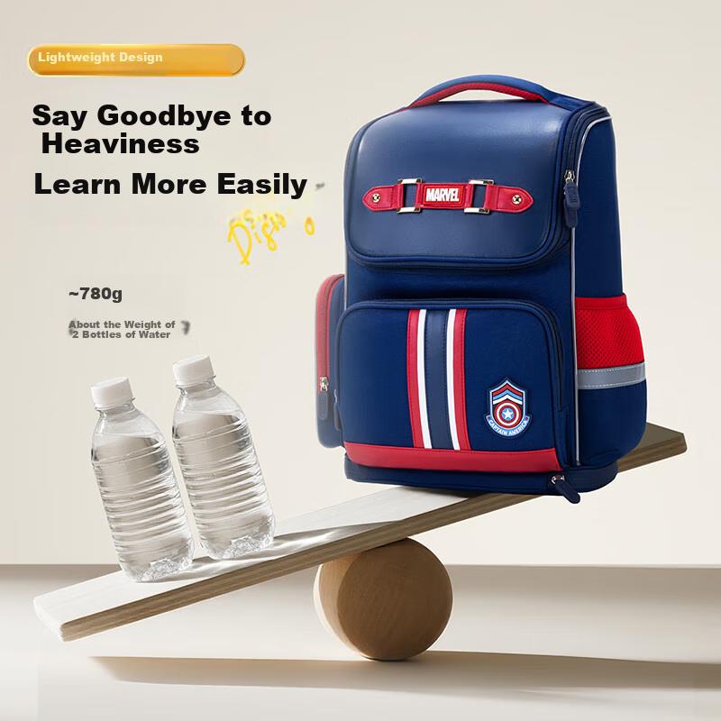 Disney Backpack for Primary School Girls Grades 4-6, Spine-Protecting, Load-Reducing, Multi-Layered,