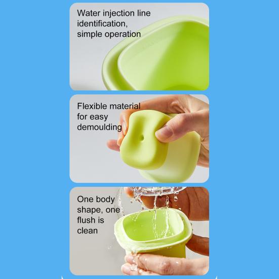 Yousheng Ice Cube Tray Silicone Ice Cube Maker with Lid for Food Juice Drinks BPA Free Easy Release Baby Blocks Freezer Storage Containers