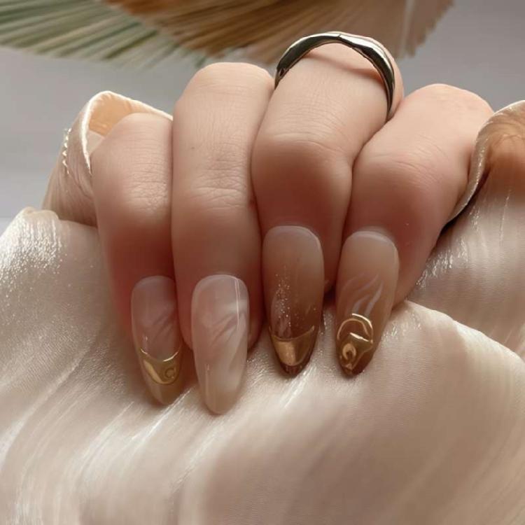 

24 Pieces Short Square Glossy Press On Nail Fashion Nail Art Decoration Acrylic False Nail For Office Or Special Event 1