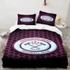 3PCS Football Club Ham-worthy Homes Bedding set,Ideal For1pc Duvet Cover And 2pcs Pillowcases Perfect for Christmas,Ideal for Bedroom, Dormitory