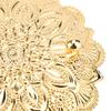 Gold Metal Coffee Tea Tray Retro Embossed Round Flower Tray Turkish Serving Tray  Outdoor Use