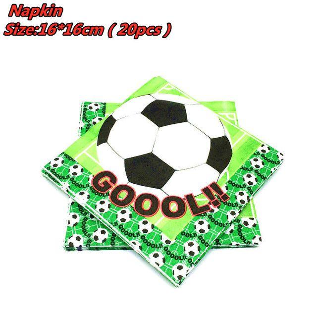 Football-themed Party Package - Green Football Birthday Party Decoration Supplies, Disposable Tableware, Football Set