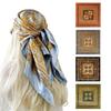 Women's Court-Style Large Scarf: A Fashionable and Versatile Satin Scarf for Wrapping the Head or Wearing As a Wrap