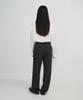 MUSINSA STANDARD WOMAN Women'S High-Waisted Wide Hidden Banding Slacks [Charcoal Gray]