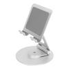 Foldable Phone Stand 360 Degree Rotation Adjustable Height Aluminum Desk Stand with Stable Base for Laptops Under