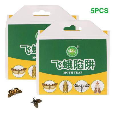 Tueur de Phéromones pour Papillons de Nuit 5 pièces Répulsif Anti-Nuisibles Mouches Insectes Piège Collant Restaurant Garde-Manger Cuisine Piège à Papillons de Nuit Pièges à Papillons de Nuit Attrape-Papillons de Nuit Magique