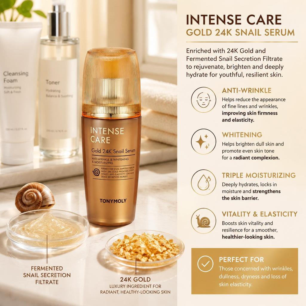 Tonymoly Intense Care Gold 24k Snail Serum 35ml