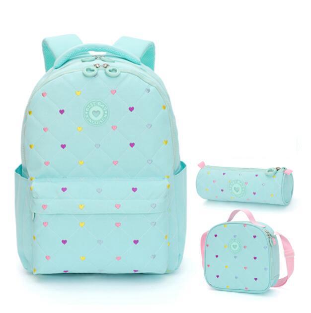 Mochilas para Niñas 3 Piezas Mochila para Niñas con Bolsa para el Almuerzo y Estuche para Lápices para Niñas Primaria Secundaria Preparatoria Universidad Mochilas Escolares