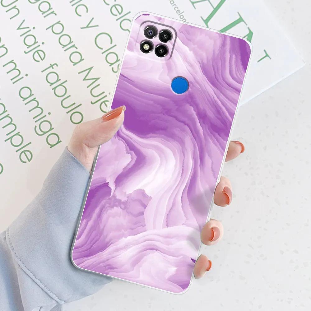 For Xiaomi Redmi 9C Case For Redmi 9C NFC Marble Transparent Silicone Soft TPU Case For Redmi 9C Redmi9C NFC Cover Bumper Back
