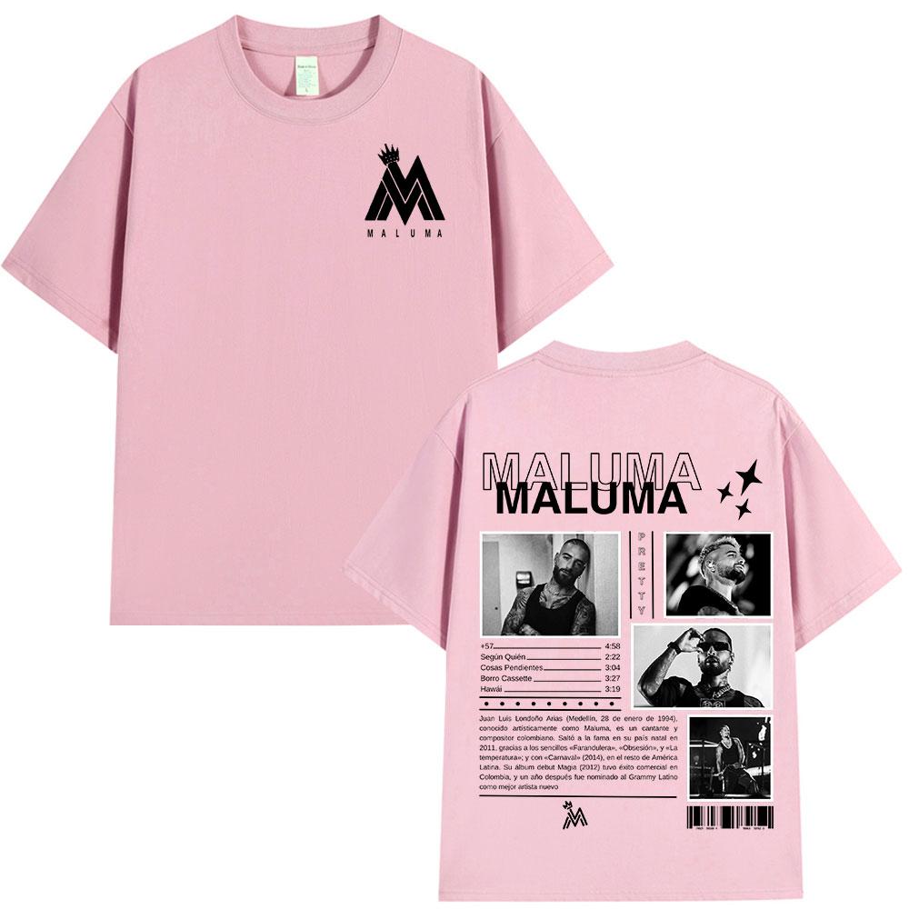 Rapper MALUMA Album Grafik T-Shirt Unisex Hip Hop Mode Retro Kurzarm T-Shirt 100% Baumwolle Oversized T-Shirt Streetwear