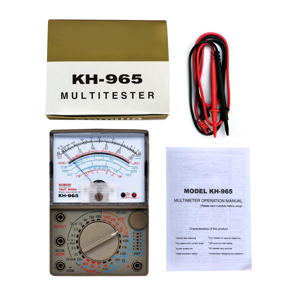 

KH-965 Dial Multimeter High-Sensitivity Mechanical Multimeter Voltmeter Ammeter EU-Compliant Meter