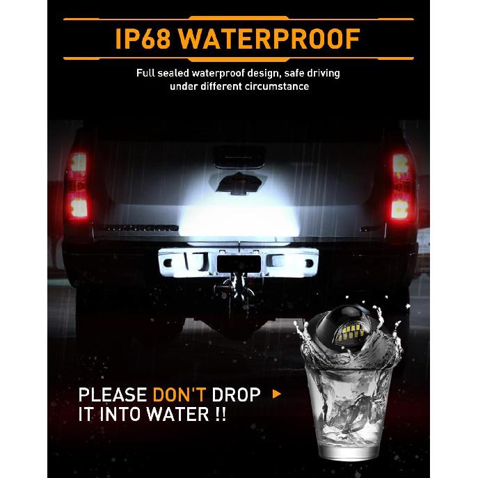 LESAUCE LED License Plate Lights Tag Lights for Ford F150 F250 F350 Super Duty Ranger Pickup Explorer Bronco Excursion Expedition Rear Bumper Bright