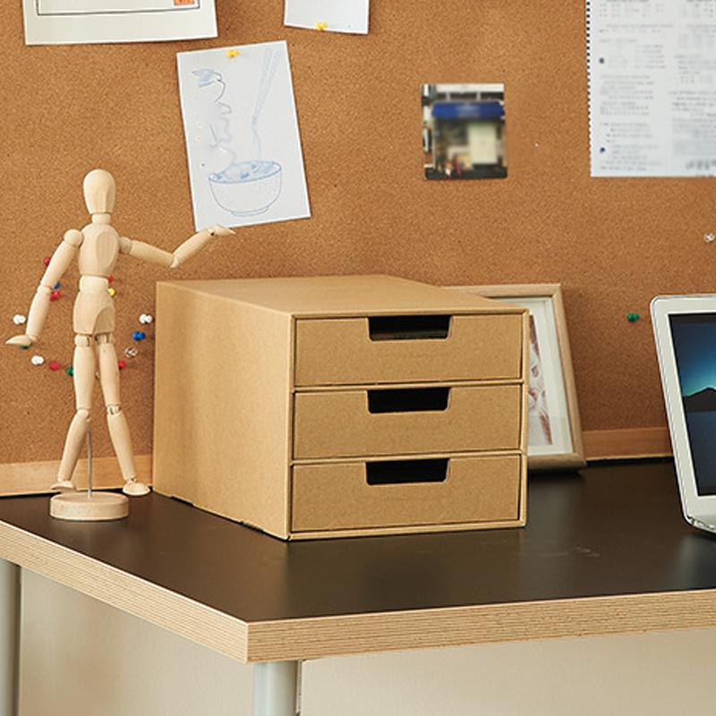 1pc Three Layers Drawers Office File Storage Box,stationery &magazine&File High Quaity Storage Drawer Organiser.